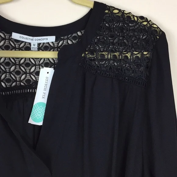 Collective Concepts - Britt Crochet Detail Shirt Dress - Picture 3 of 8